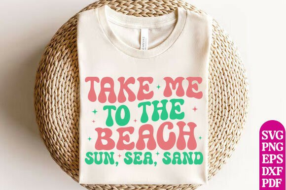 Beach Quote SVG, Retro Coastal Saying