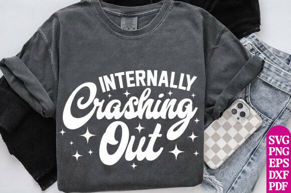 Crash Out Retro Funny Quote SVG