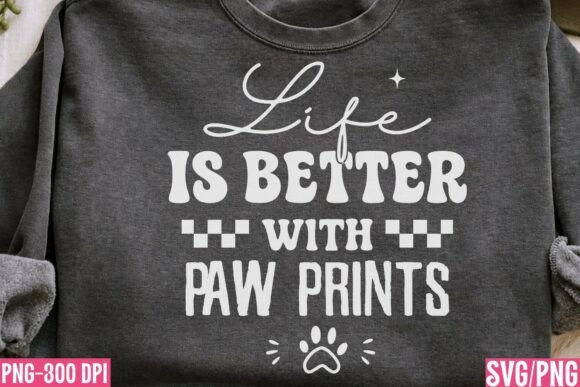 Cute Pet Saying, Paw Print Quote SVG PNG Review