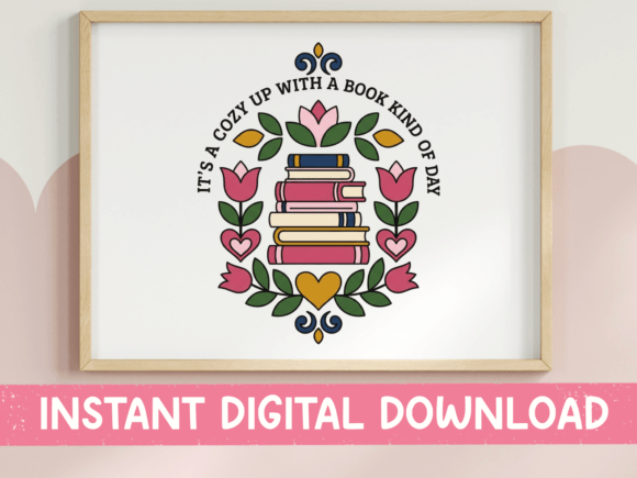 Folk Art Book Quote SVG PNG Download