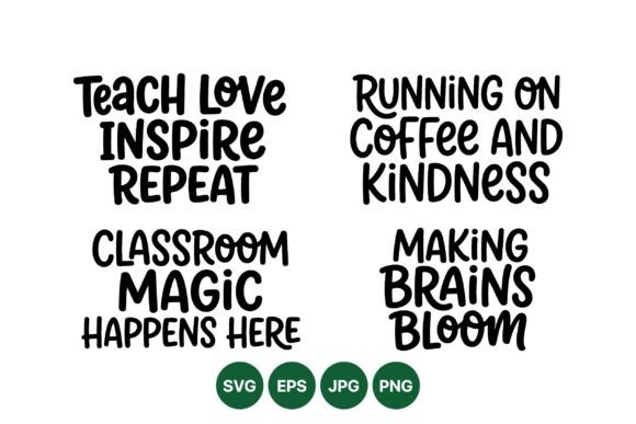 Motivational Teacher Quote SVG Set