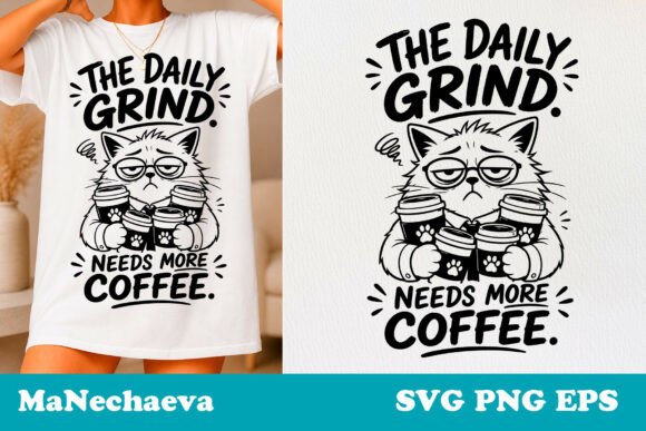 Sarcastic Cat Quote SVG Daily Grind Coffee Review