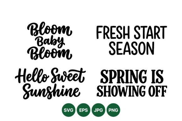 Spring Seasonal Quote Svg Designs